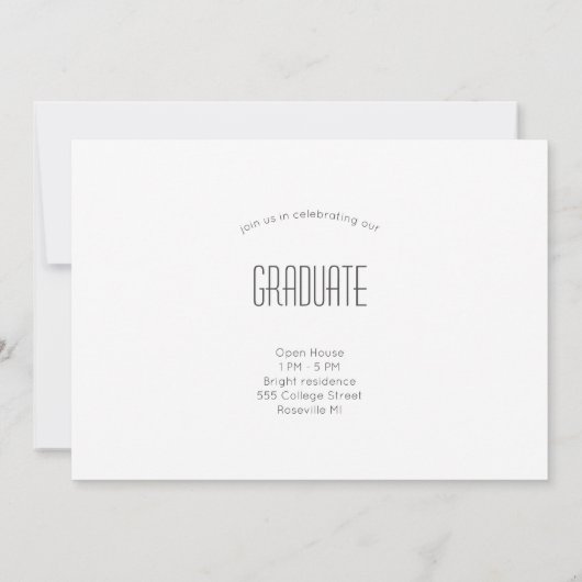 Aankondiging modern script afstuderen (Achterkant)