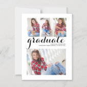 Aankondiging modern Script Afstuderen 4 Foto (Voorkant)