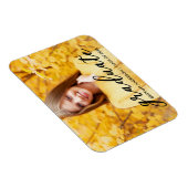 Aankondiging modern script Afstuderen Foto B Magneet (Rechterzijde)