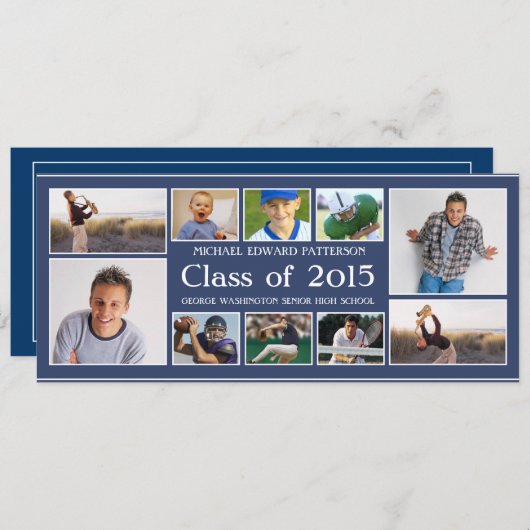 Aankondiging Modern Ten Photo Collage Afstuderen