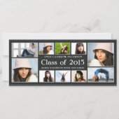 Aankondiging Modern Ten Photo Collage Afstuderen (Voorkant)