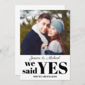 Aankondiging modern Verloving foto's (Voorkant / Achterkant)