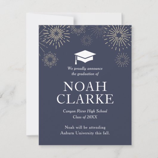 Aankondiging modern vuurwerk Afstuderen (Voorkant)
