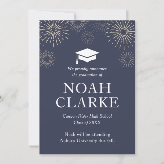 Aankondiging modern vuurwerk Afstuderen (Voorkant)