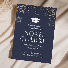 Aankondiging modern vuurwerk Afstuderen