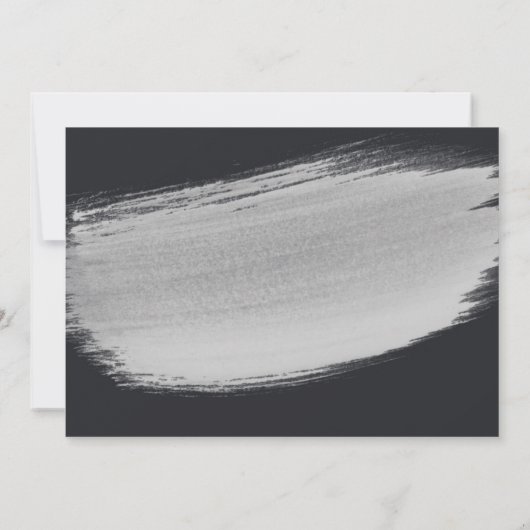 Aankondiging modern zwart Verloving (Achterkant)