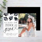 Aankondiging modern zwart-wit Afstuderen