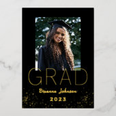 Aankondiging moderne Afstuderen Gold Foil (Voorkant)