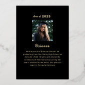 Aankondiging moderne Afstuderen Gold Foil (Achterkant)