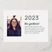 Aankondiging moderne Afstuderen Gold Foil (Achterkant)