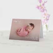 Aankondiging moderne Baby foto geboorte (Orchidee)