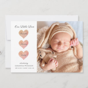 Aankondiging moderne Baby foto geboorte