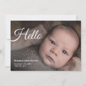 Aankondiging moderne Baby foto geboorte (Voorkant)