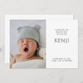 Aankondiging moderne Baby foto geboorte (Voorkant / Achterkant)