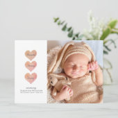 Aankondiging moderne Baby foto geboorte (Staand voorkant)