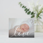 Aankondiging moderne Baby foto geboorte Briefkaart (Staand voorkant)