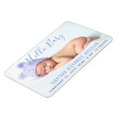 Aankondiging moderne Baby foto geboorte Magneet (Linkerzijde)