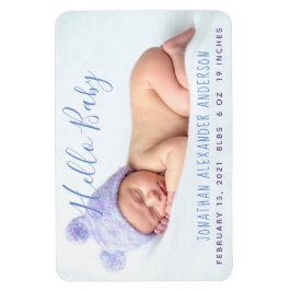 Aankondiging moderne Baby foto geboorte Magneet