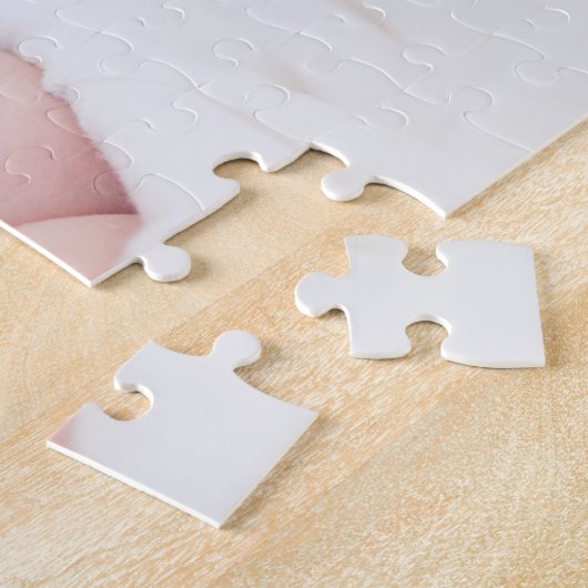 Aankondiging moderne Baby geboortefoto Legpuzzel (Zijkant)