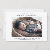 Aankondiging moderne foto geboorte (Voorkant)