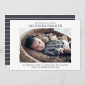 Aankondiging moderne foto geboorte (Voorkant / Achterkant)