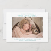 Aankondiging moderne foto geboorte (Voorkant)