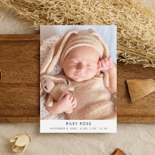 Aankondiging moderne foto geboorte