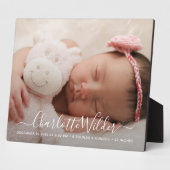 Aankondiging moderne foto geboorte fotoplaat (Zijkant)