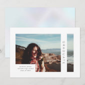 Aankondiging moderne geometrische foto-Afstuderen (Voorkant / Achterkant)