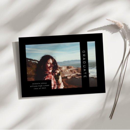 Aankondiging moderne geometrische foto-Afstuderen