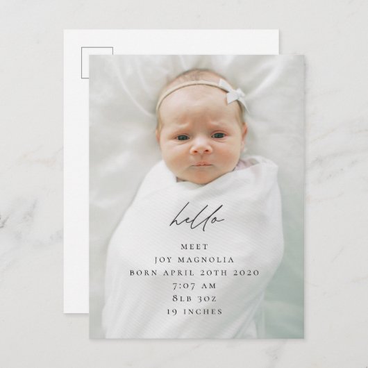 Aankondiging moderne kalligrafie (Voorkant / Achterkant)