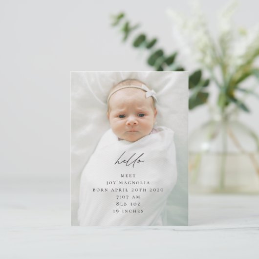 Aankondiging moderne kalligrafie (Staand voorkant)