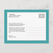 Aankondiging moderne palmbomen bruiloft (Achterkant)