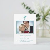 Aankondiging moderne palmbomen bruiloft (Staand voorkant)