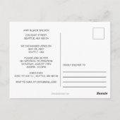 Aankondiging moderne Rustic Black en White Wedding Briefkaart (Achterkant)