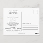 Aankondiging moderne Rustic Black en White Wedding Briefkaart (Achterkant)