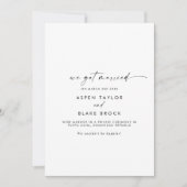 Aankondiging moderne Script Elopement (Voorkant)
