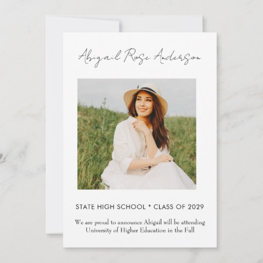 Aankondiging moderne verticale 2023-fotokaart (Achterkant)