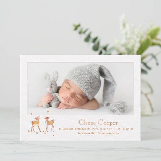 Aankondiging najaar foto geboorte (Staand voorkant)