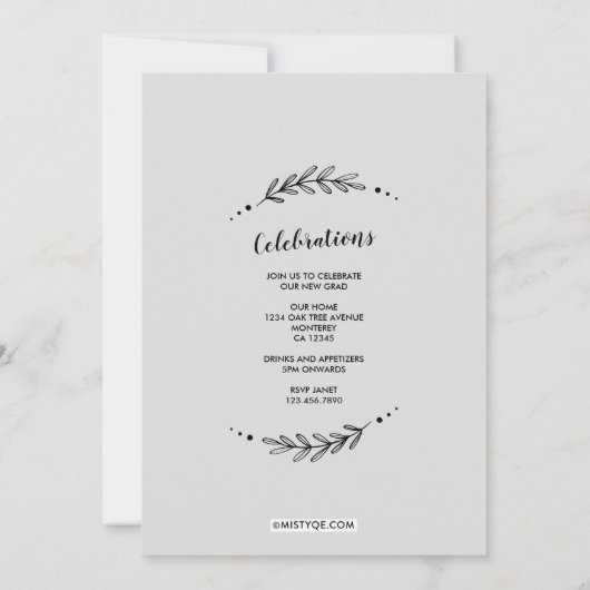 Aankondiging natuur Licht Afstuderen (Achterkant)