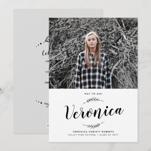 Aankondiging natuur Licht Afstuderen (Voorkant / Achterkant)