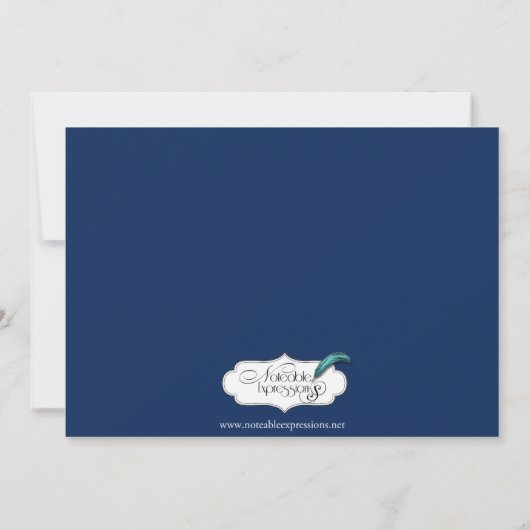 Aankondiging Navy Blue Photo Afstuderen (Achterkant)