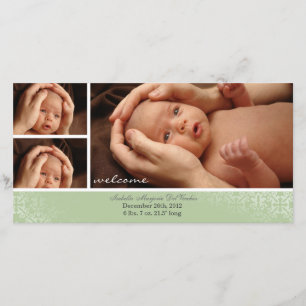 Aankondiging neutrale Baby-fotokaart