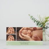 Aankondiging neutrale Baby-fotokaart (Staand voorkant)