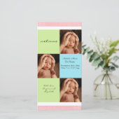 Aankondiging neutrale Baby-fotokaart (Staand voorkant)