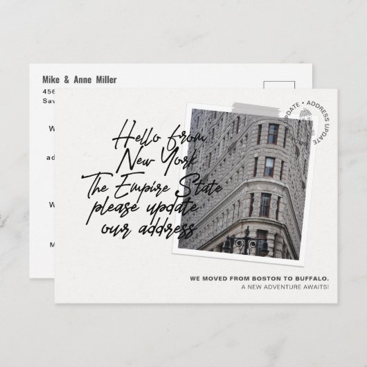 Aankondiging New York State Destination Moving (Voorkant / Achterkant)