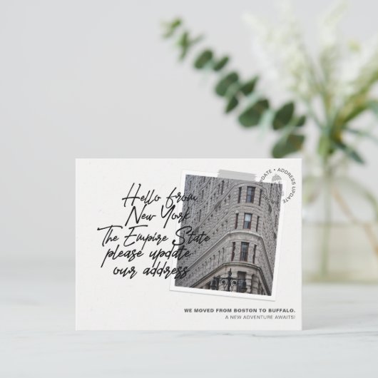 Aankondiging New York State Destination Moving (Staand voorkant)