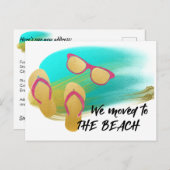 Aankondiging nieuw adres aan het strand (Voorkant / Achterkant)