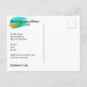 Aankondiging nieuw adres aan het strand (Achterkant)