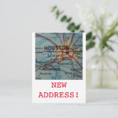 Aankondiging nieuw adres Houston (Staand voorkant)